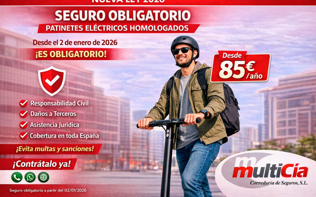 Seguro obligatorio para patinetes eléctricos en 2026: todo lo que debes saber para circular legalmente